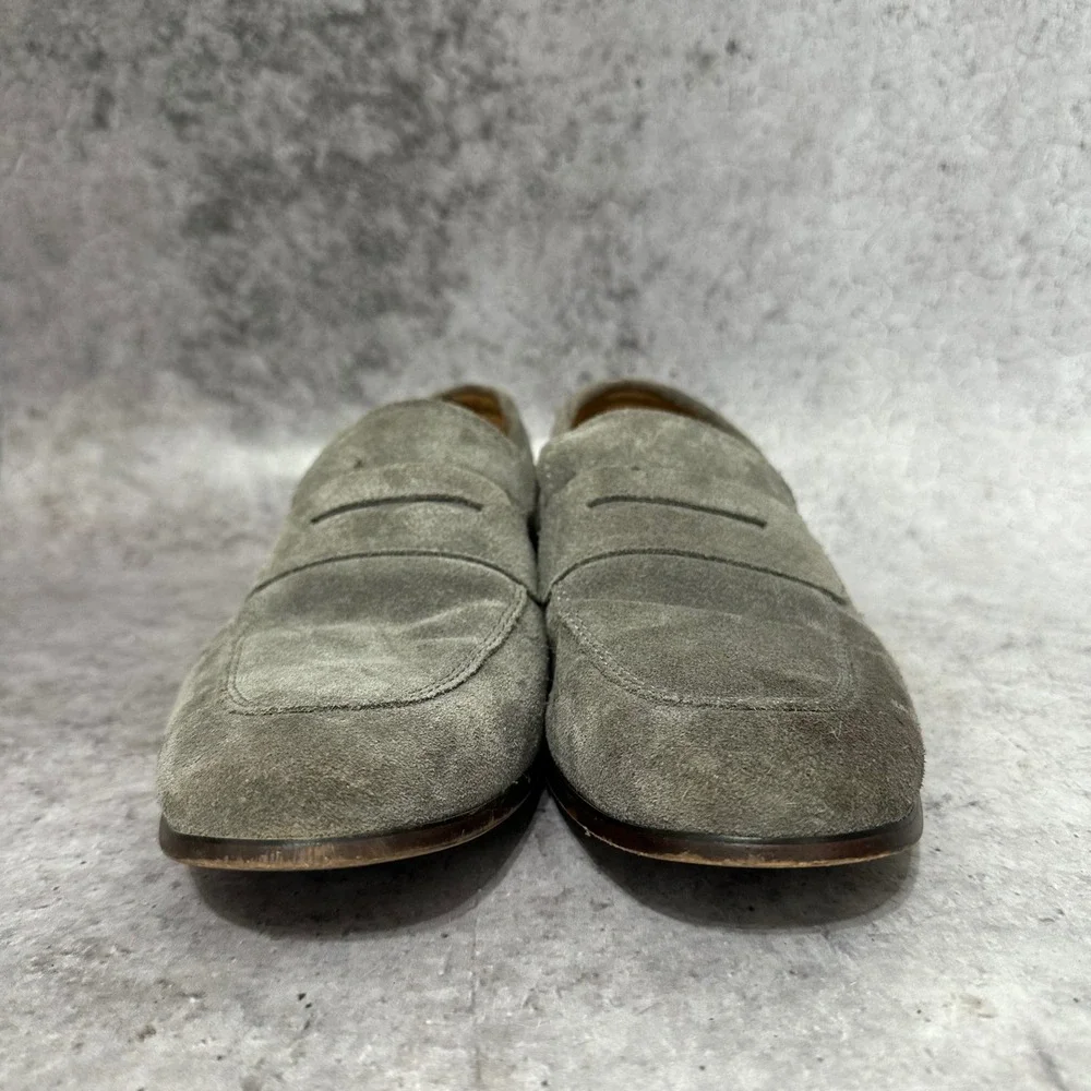 Bar III Baldwinn Penny Loafer Mens 8 Gray Suede Dress Shoes F35877 Slip On